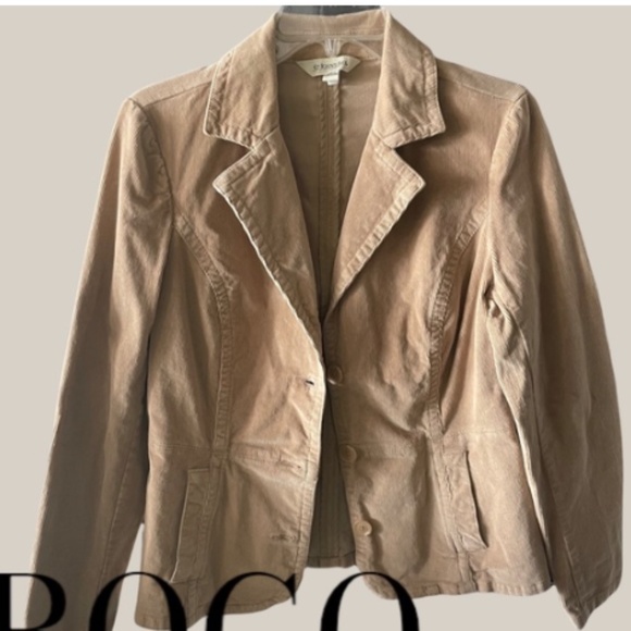 St. John's Bay Jackets & Blazers - Vintage Tan Corduroy Jacket